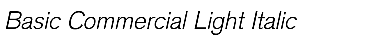 Basic Commercial Light Italic